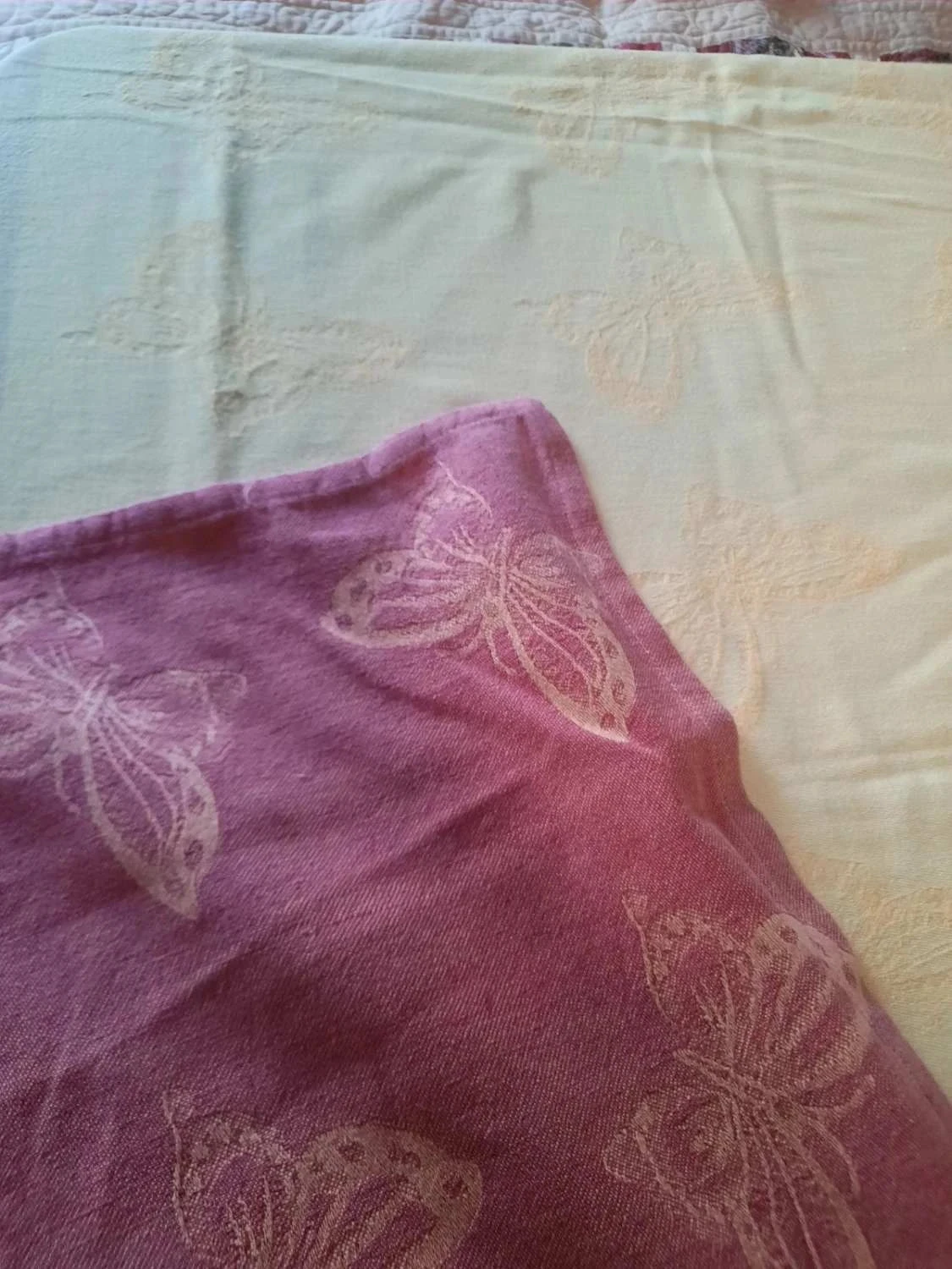 🙏 Tablecloth in Coton damassé 190 x 150 cm. – photo 5